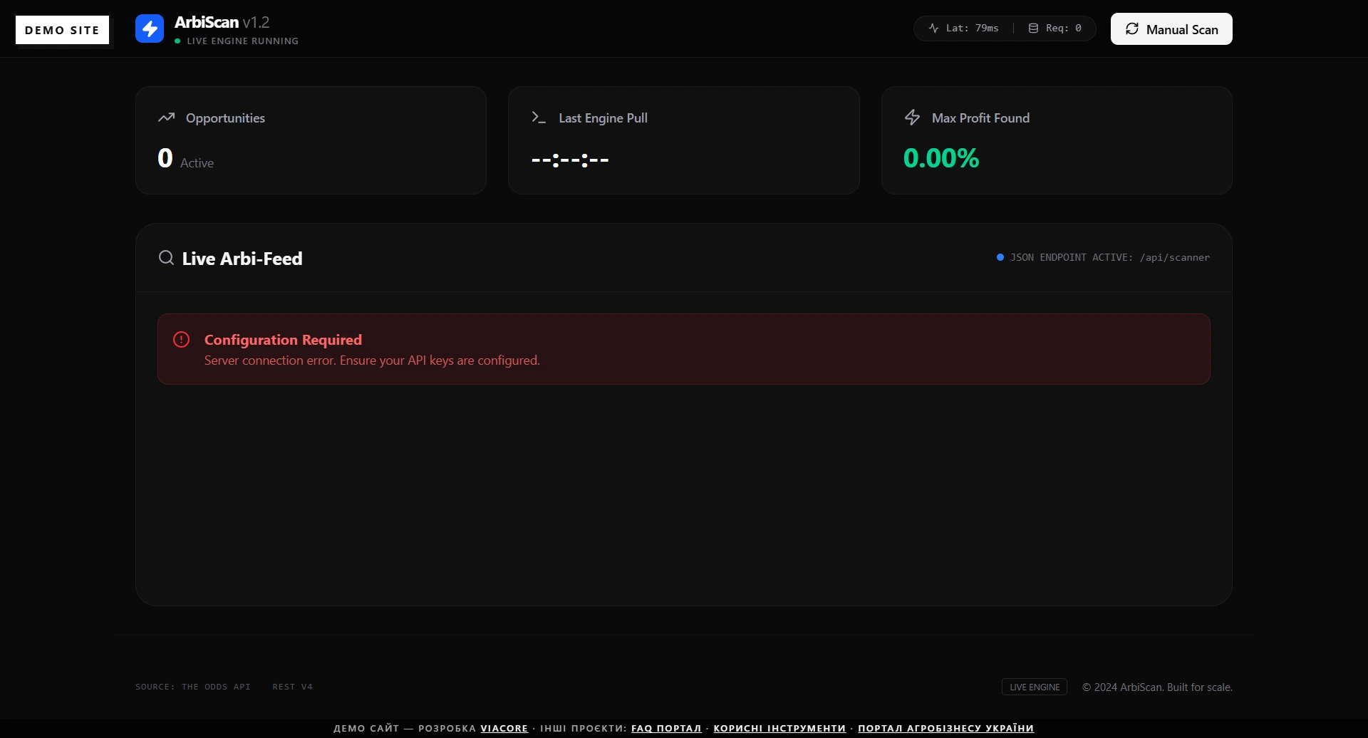 ArbiScan: Arbitrage Betting Engine