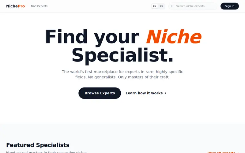 NichePro Marketplace
